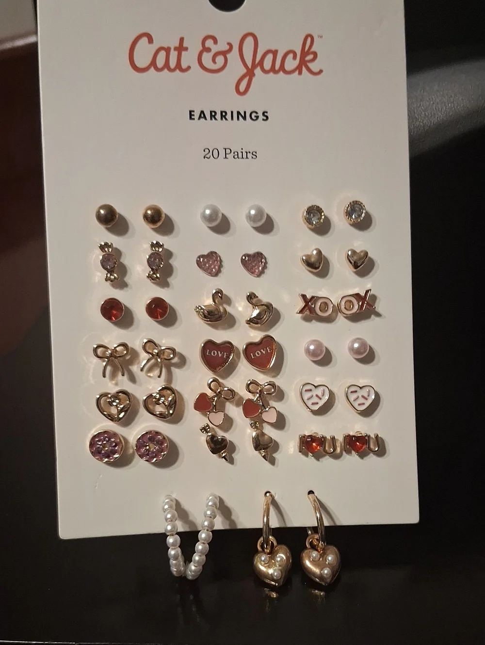 Cat & Jack 20 Pairs Nickle Free Earrings Post New